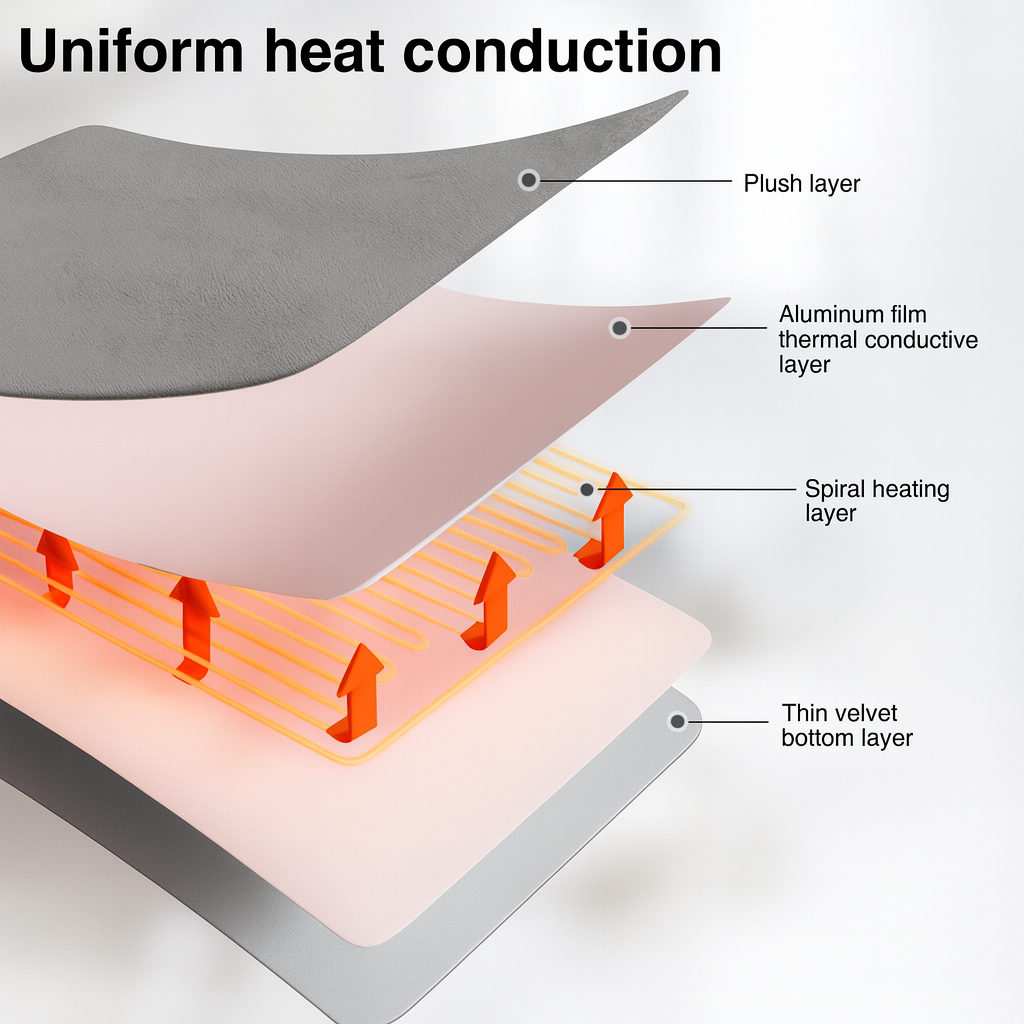 Electric Heating Blanket Mattress Pad 220V – Automatic Thermostat, Double Body Warmer (EU Plug)