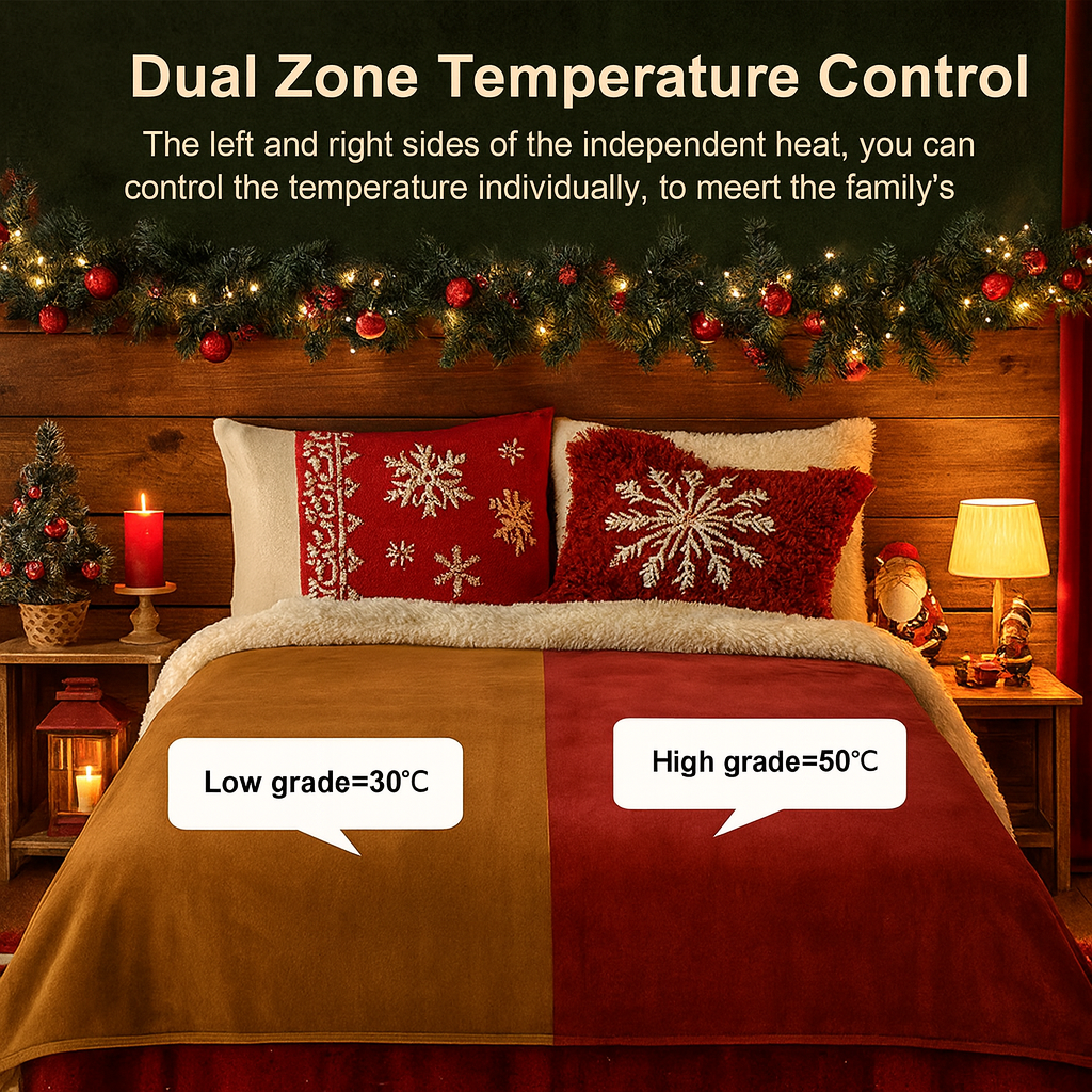 Electric Heating Blanket Mattress Pad 220V – Automatic Thermostat, Double Body Warmer (EU Plug)